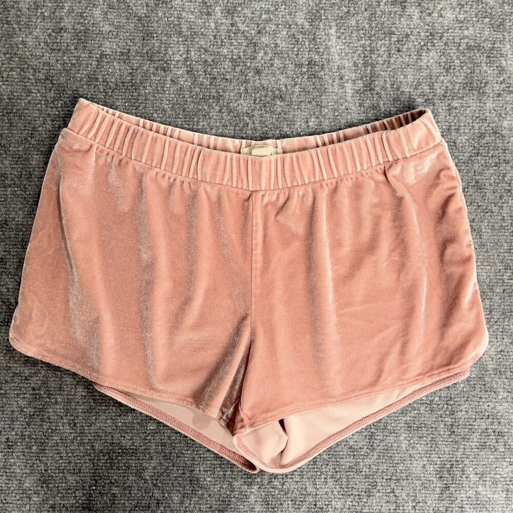 Madewell Blush Mauve Pink Velvet Pull On Lounge Shorts Womens Size Small Trendy
